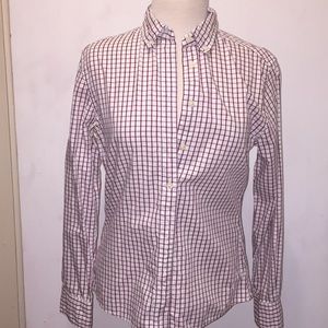 Tommy Hilfiger Red Checked Blouse🐝 Size 8